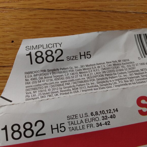 Dress Sewing Pattern Size 6-14 Simplicity 1882 Thin/Average Curvy Fitted UNCUT - Picture 2 of 10